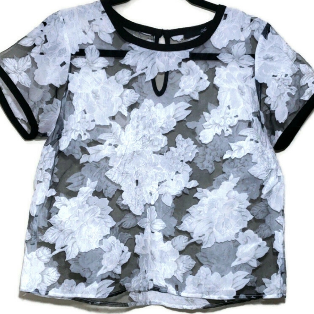 SugarLips Sheer Floral Top